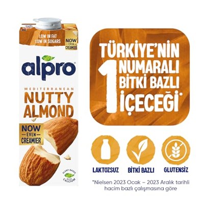 Alpro Badem Bitki Bazlı İçecek 1 L 2li paket