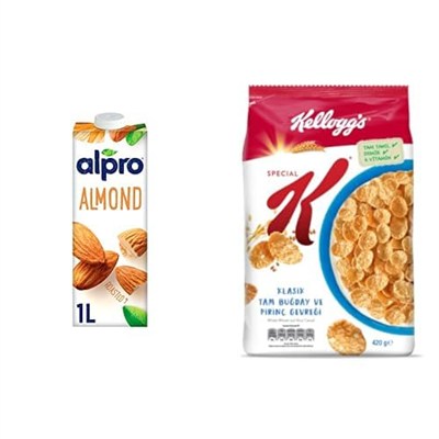 Alpro Badem Bitki Bazlı İçecek 1 L ve Kelloggs Special K Sade 420 Gr
