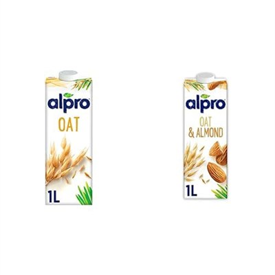 Alpro Yulaf Bitki Bazlı İçecek 1 L ve Alpro Yulaf Badem Bitki Bazlı İçecek 1L