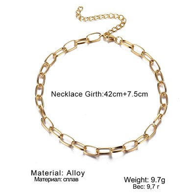 Altın Kaplama Bayan Zincir Kolye Gold 43 cm arenNM302