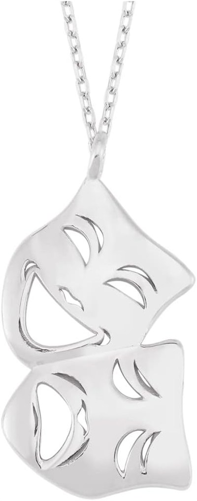 Altın Sepeti Gümüş Tiyatro Maske Kolye
