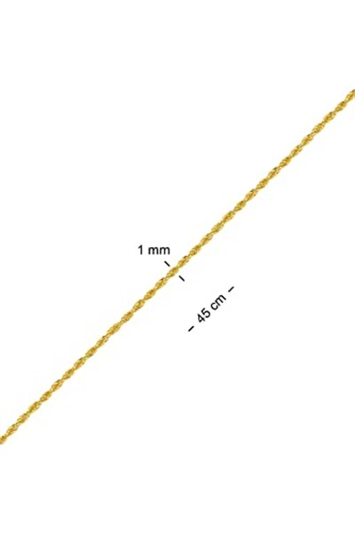 Altın Sepeti İnce Burgu Zincir 45 cm