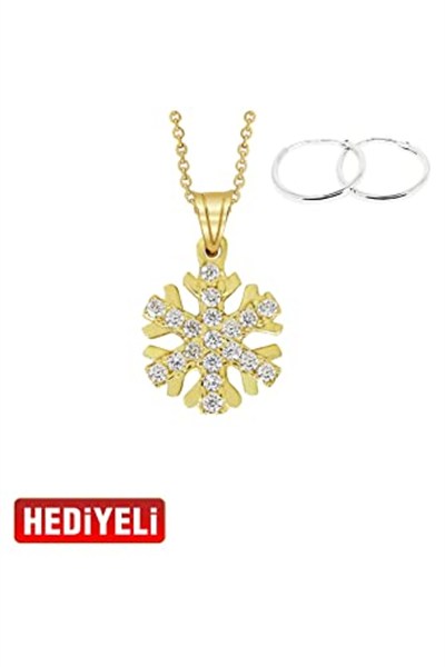 Altın Sepeti Kar Tanesi Kolye Ucu