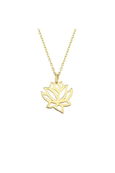 Altın Sepeti Lotus Kolye