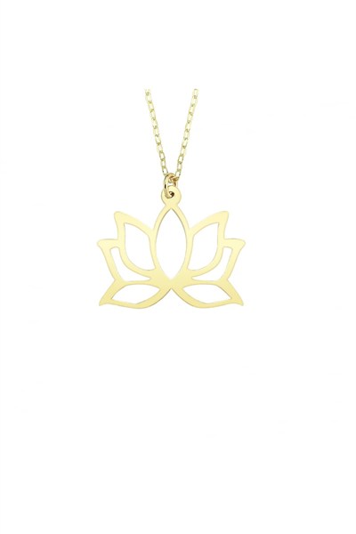 Altın Sepeti Minik Lotus Çiçeği Kolye