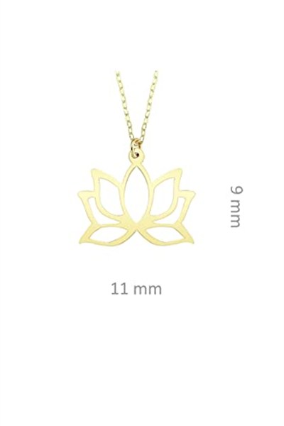 Altın Sepeti Minik Lotus Çiçeği Kolye
