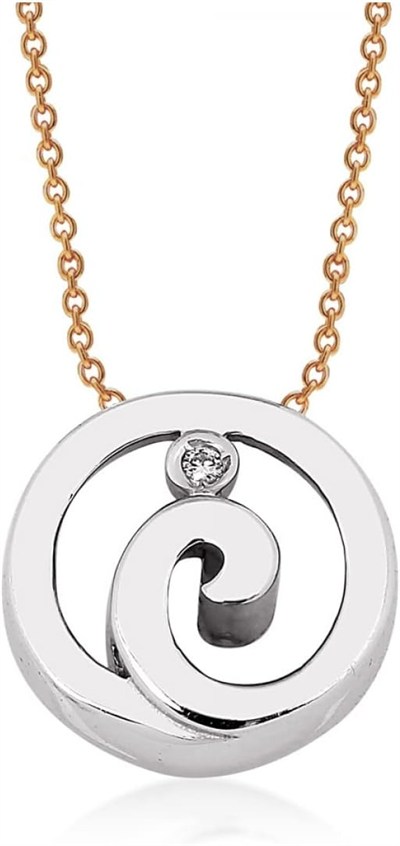 Altın Sepeti Pırlantalı Oval Tektaş Kolye