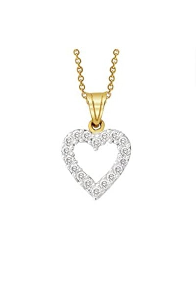 Altın Sepeti Sevgililer Günü Kalp Kolye