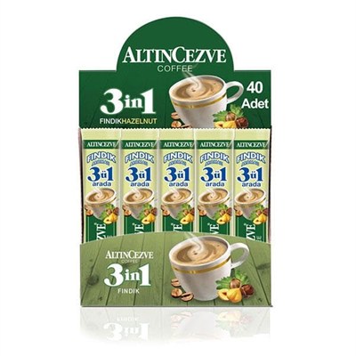 Altıncezve 3ü1 Arada Üçü Bir Arada Fındıklı 40′lı Paket (Tek İçimlik) 15 Gr X 40 Adet
