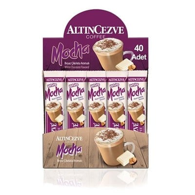 Altıncezve 3ü1 Arada Üçü Bir Arada White Mocha Beyaz Çikolata Aromalı (Tek İçimlik) 17 Gr X 40 Adet