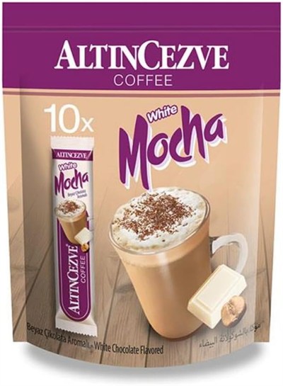 Altıncezve 3ü1 Arada | Üçü bir arada White Mocha Beyaz Çikolata Aromalı 10′ lu Paket (Tek İçimlik) -17 Gr x 10 Adet
