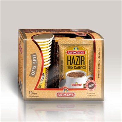 Altıncezve Ofis Seti Hazır Türk Kahvesi Şekerli 10lu Paket