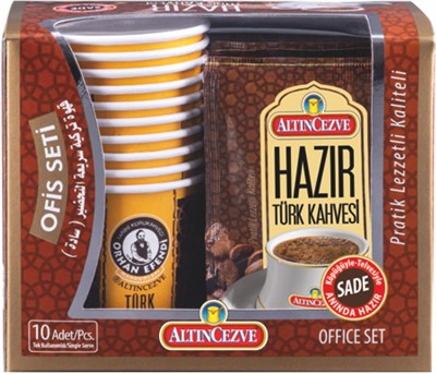 Altıncezve Ofis Seti Hazır Türk Kahvesi Sade 10lu Paket