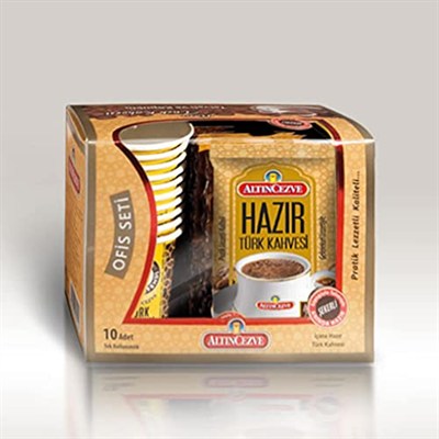 Altıncezve Ofis Seti Hazır Türk Kahvesi Şekerli 10lu Paket