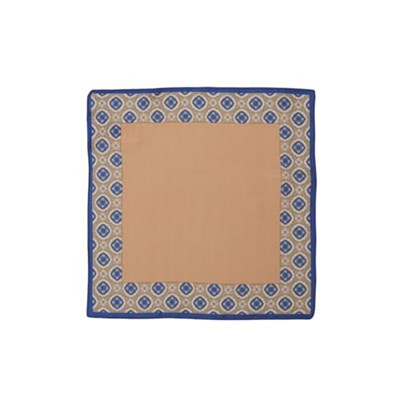 ALTINYILDIZ CLASSICS Desenli Lacivert-Kahve Klasik Mendil