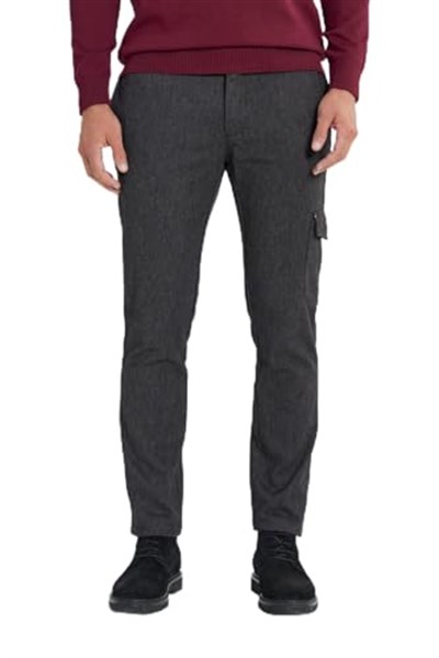 ALTINYILDIZ CLASSICS Slim Fit Dar Kesim Diyagonal Desenli Kargo Cepli Esnek Pantolon