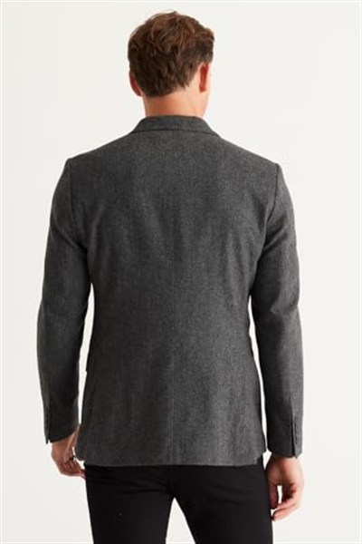 ALTINYILDIZ CLASSICS Slim Fit Dar Kesim Kırlangıç Yaka Yünlü Ceket