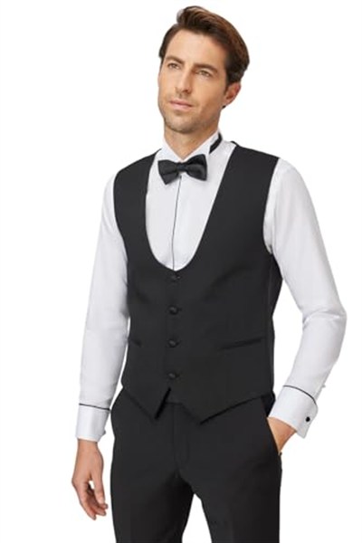 ALTINYILDIZ CLASSICS Slim Fit Dar Kesim U Yaka Desenli Klasik Yelek