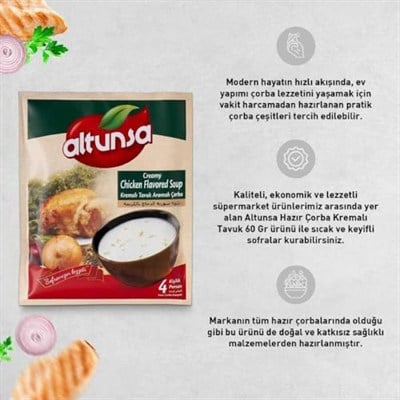 Altunsa Hazır Çorba Kremalı Tavuk 6 lı 60 Gr