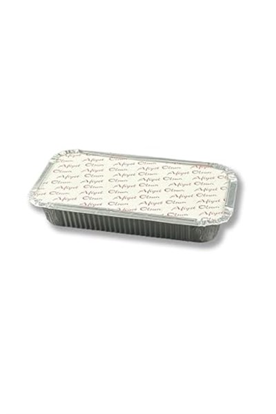 Alüminyum Kapaklı Kap Tabak Kase yemek ve salata 500Gr 100 Adet