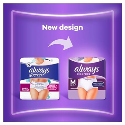Always Discreet inkontinans pantolon beden L (32 külot) aylık paket, Plus, gizli koruma ve yüksek gücü, koku nötralize edici, 4 x 8 adet