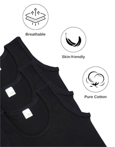 ALYA UNDERWEAR Erkek Çocuk, Pamuklu Ribana Kumaş Atlet, Oval Yaka 3lü Paket - Seçenekler: 13-14 Yıl, 11-12 Yıl, 9-10 Yıl, 7-8 Yıl, 5-6 Yıl, 3-4 Yıl