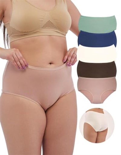 ALYA UNDERWEAR Kadın İç Çamaşırı, Büyük Beden Yüksek Bel Kadın Külotlar, Nefes Alabilir, Organik, Extra Battal, Pamuklu Kadın Çamaşırı, 5li Paket (8XL, 9XL, 10XL)