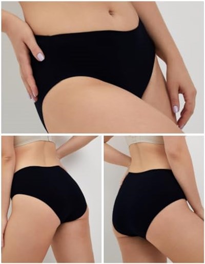 ALYA UNDERWEAR Premium Kadın Külot, Standart Bel Kadın İç Çamaşırı, Nefes Alabilir, Likralı ve Pamuklu, Rahat Bayan Külotlar