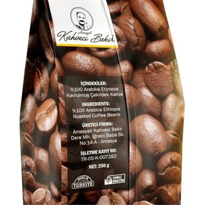 Amasyalı Kahveci Bekir Etiyopya Yirgacheffee Kahve Çekirdek 250g