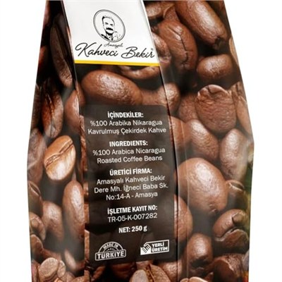 Amasyalı Kahveci Bekir Nicaragua Kahve Çekirdek 250g