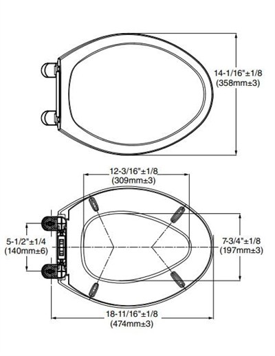 American Standard 5321A65CT.021 Champion Yavaş Kapanan Uzatılmış Klozet Oturağı, Kemik