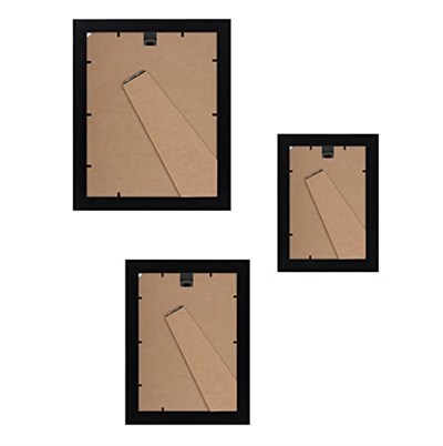 Americanflat 10 Parça Siyah Resim Çerçevesi Seti | 8x10, 5x7 ve 4x6 Boyutlarını içerir. Kırılmaya Dayanıklı Cam. Asma Donanımı Dahildir!