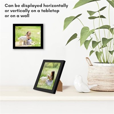 Americanflat Siyah 4x5 Resim Çerçevesi - Kırılmaya Dayanıklı Camlı İnce Kenarlıklı Fotoğraf Çerçevesi, Asma Donanımı ve Duvar veya - Seçenekler: 4x5, 10x14, 10x20, 16x22, 17x21, 18x20, 21x28, 25x25...