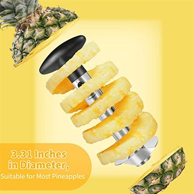 Ananas Oyuucu, [Geliştirilmiş, Güçlendirilmiş, Kalın Bıçak] Newness Premium Ananas Oyacağı Sökücü (Siyah)