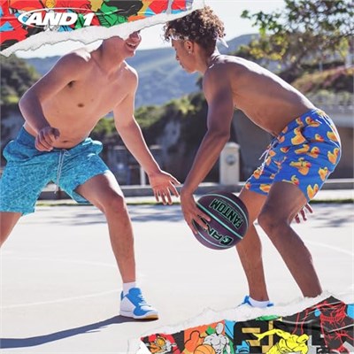 AND1 Fantom Kauçuk Basketbol: Resmi Düzenleme Boyutu 7 (74,9 cm) Kauçuk Basketbol - Derin Kanal İnşaat Sokak Topu, Kapalı Açık Hava Basketbol Oyunları için Üretilmiştir