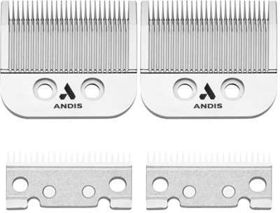 Andis 01556, Master MLX Standart Yedek Bıçak - Paslanmaz Karbon Çelikten Yapılmıştır, 000-1 arasında ayarlar, Uzun Ömürlü Keskin Bıçak, Saçları 1/125 inç veya 0,2 mm Kısa Bırakır - Gri (2 paketi)