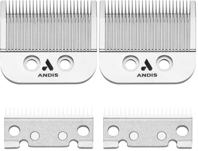 Andis 01556, Master MLX Standart Yedek Bıçak - Paslanmaz Karbon Çelikten Yapılmıştır, 000-1 arasında ayarlar, Uzun Ömürlü Keskin Bıçak, Saçları 1/125 inç veya 0,2 mm Kısa Bırakır - Gri (2 paketi)