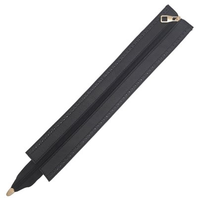 Angel Çanta Aksesuar Gerçek Derili 40 cm Siyah Renk Fermuar Light Gold Metalli