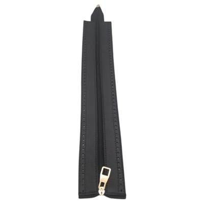 Angel Çanta Aksesuar Gerçek Derili 40 cm Siyah Renk Fermuar Light Gold Metalli