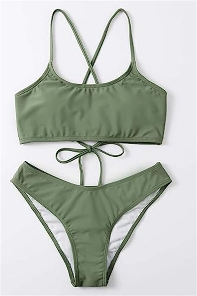 Angelsin Brezilyan Arkadan Büzgülü Sırt Bağlamalı Bikini Takım