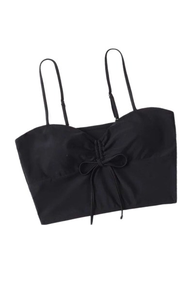 Angelsin Önden Ayarlı Büzgülü Bikini Üstü