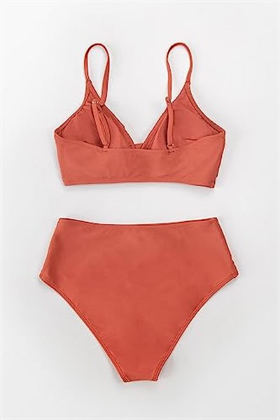 Angelsin Özel Tasarım Önden Çarpraz Bikini Üstü