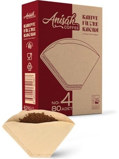 Anisah Coffee 80li Filtre Kahve Kağıdı | Kokusuz | Kimyasalsız | Doğa Dostu | Yırtılmaz | Kokusuz Kimyasalsız Doğa Dostu Yırtılmaz