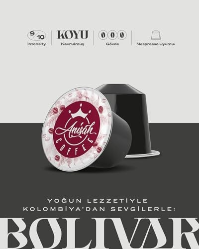 Anisah Coffee Bolivar Kapsül Kahve | 10lu | Nespresso Uyumlu | Alüminyum Kapsül