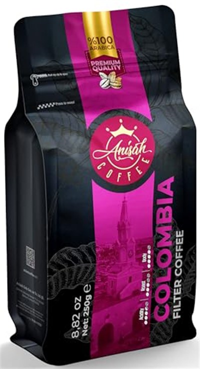 Anisah Coffee Colombia Öğütülmüş Filtre Kahve 250gr
