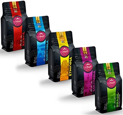 Anisah Coffee Dünya Filtre Kahveleri Tanışma Seti | 5x250gr | Kenya, Guatemala, Ethiopia, Colombia, Brasil