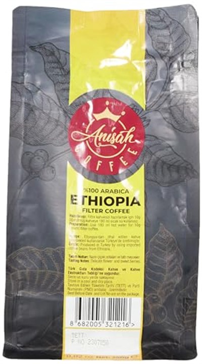 Anisah Coffee Etiyopya Öğütülmüş Filtre Kahve 250gr