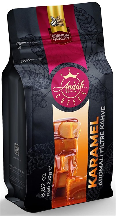 Anisah Coffee Karamel Aromalı Öğütülmüş Filtre Kahve 250gr