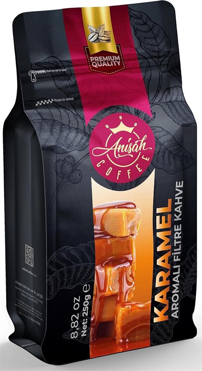 Anisah Coffee Karamel Aromalı Öğütülmüş Filtre Kahve 250gr