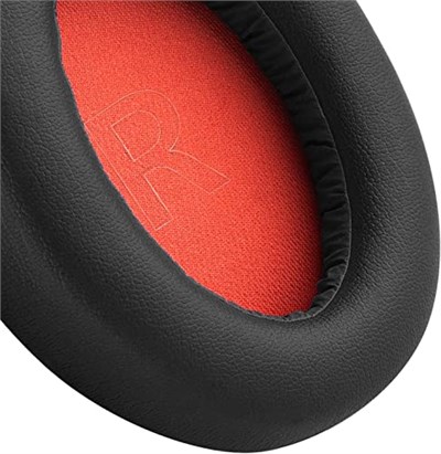 anker uyumlu soundcore life Q10 Q10 bt ile uyumlu kuklaklık pedi q10 kuklaklık süngeri soundcore life Q10 Bt kulaklık yastığı anker soundcore life Q10 Q10 bt kuklaklık pedi(Siyah - Kırmızı Deri)